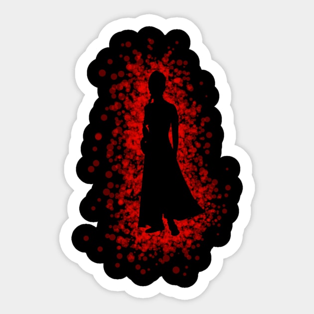 Slave Leia Splatter Sticker by PittmanOfLaMancha